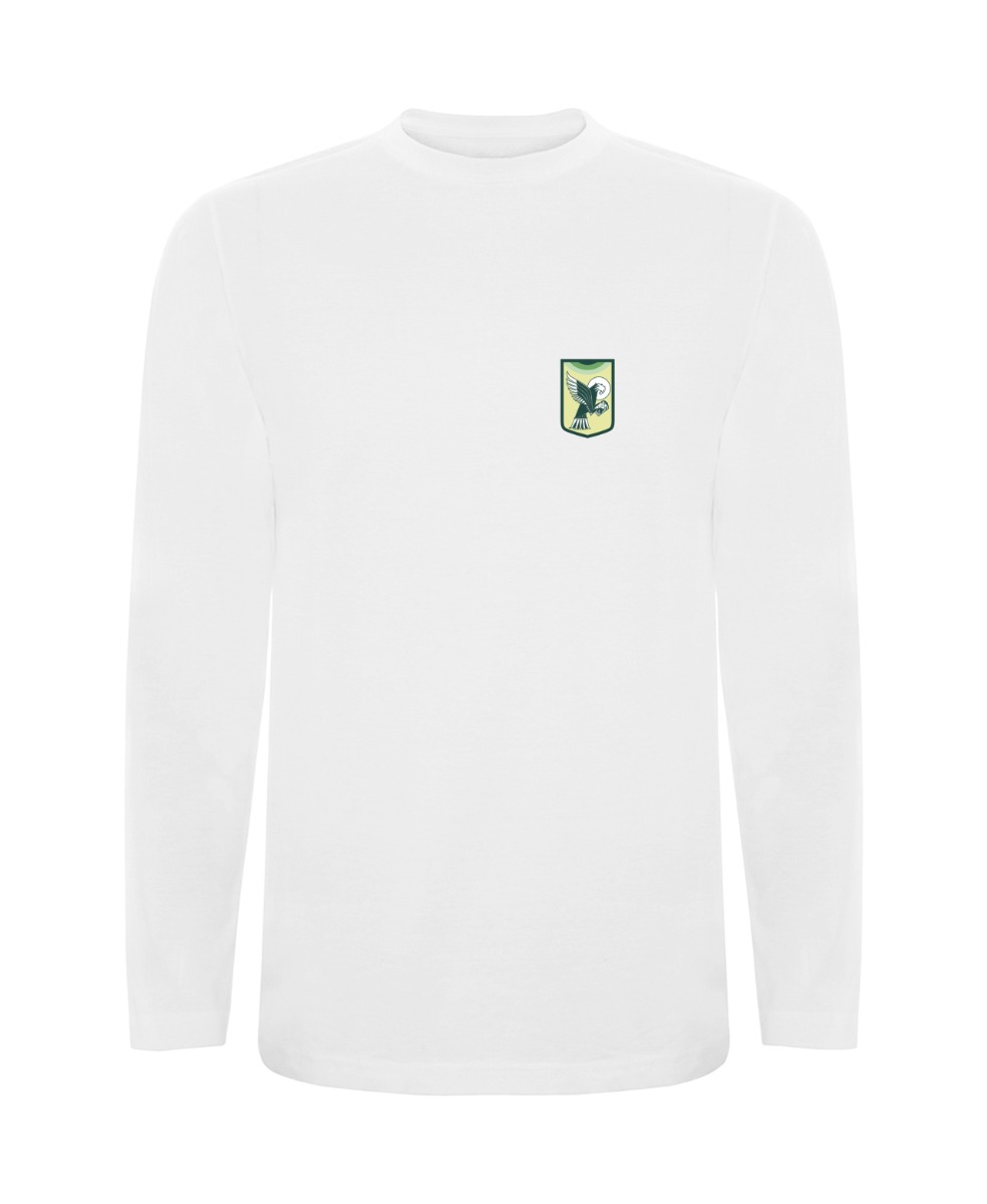 Laste pikkade varrukatega särk, valge