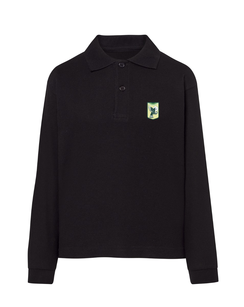 Laste pikkade varrukatega polosärk, must