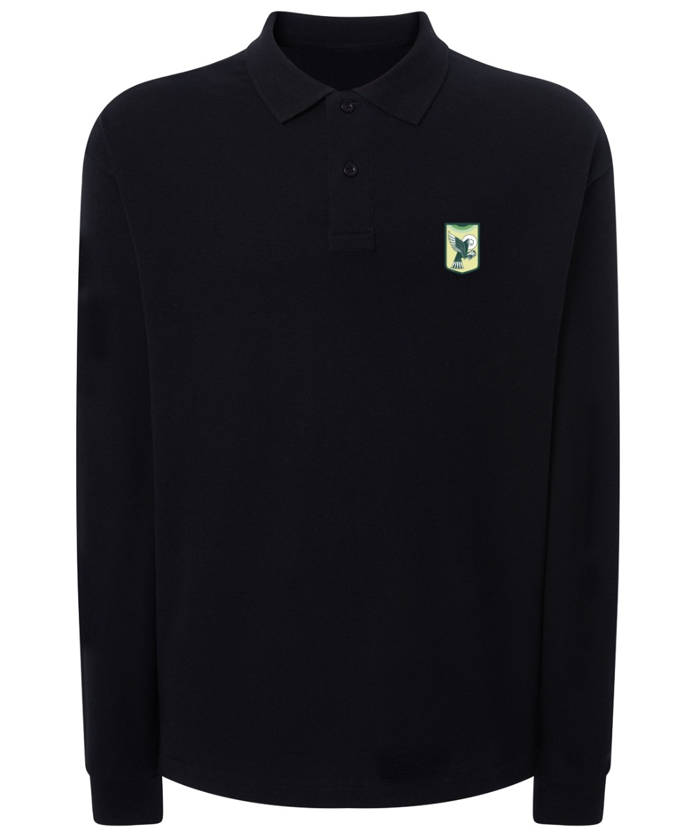 Meeste pikkade varrukatega polosärk, must