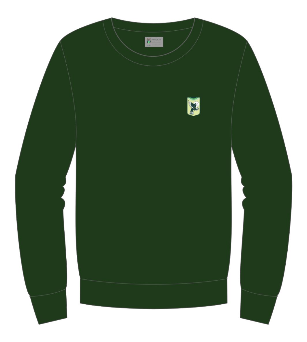 Kootud tumeroheline sviiter PJK Kassikakk